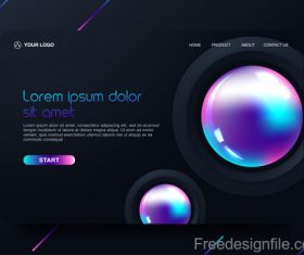 Dark styles website background template vector 05