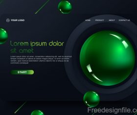 Dark styles website background template vector 06