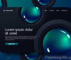 Dark styles website background template vector 07