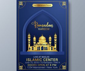 Eid mubarak festival poster template vector 03
