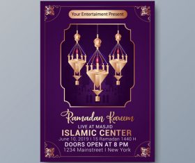 Eid mubarak festival poster template vector 04