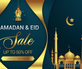 Eid mubarak sale background vector design 01