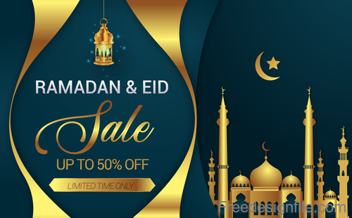 Eid mubarak sale background vector design 01