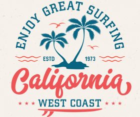 Enjoy Great Surfing Logo design vector