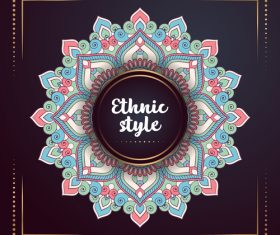 Ethnic styles colored decor pattern vectors 02