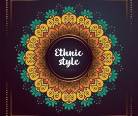 Ethnic styles colored decor pattern vectors 05