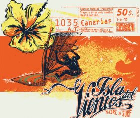 Extreme sports vintage poster template vectors 04