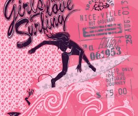 Extreme sports vintage poster template vectors 05