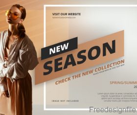 Fashion discounts and sale poster template vector 04