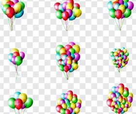 Festival colored balloons illustration vector 01