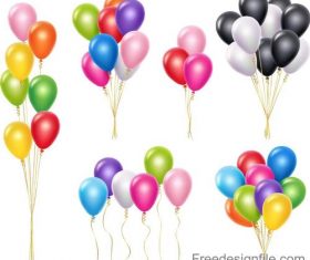 Festival colored balloons illustration vector 03