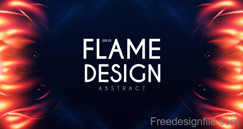 Flame design abstract background vector 02