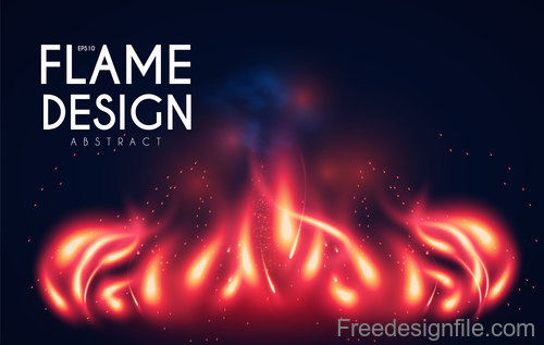 Flame design abstract background vector 03