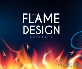 Flame design abstract background vector 06