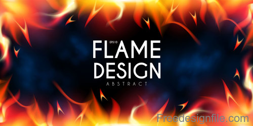 Flame design abstract background vector 07
