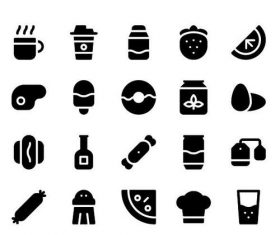 Food and Beverages Solid icons
