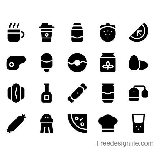 Food and Beverages Solid icons