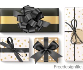 Gloden gift box design vector
