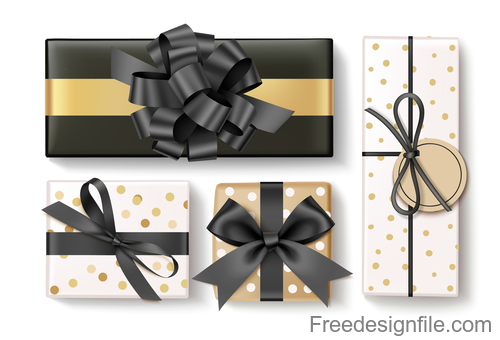 Gloden gift box design vector