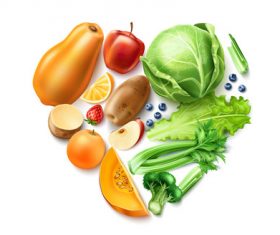 Healthy food background illustration vector material 03