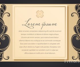 Hollowing out floral wedding greeting card vector template 02