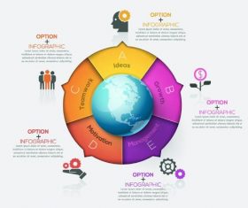 Infographic elements option template vector