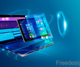 Internet digital technologies design vectors 03