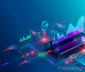 Internet digital technologies design vectors 05