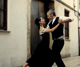 Latin couple dance Stock Photo
