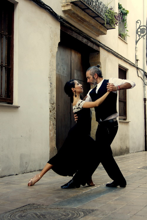 Latin couple dance Stock Photo