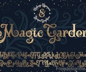 Magic garden alphabet font