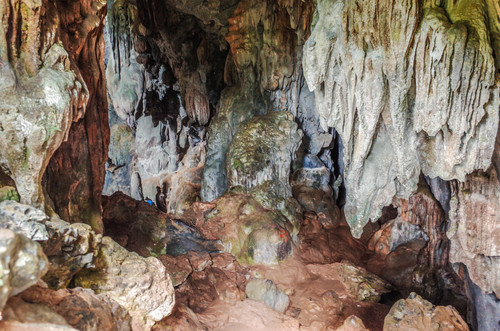 Magical karst cave Stock Photo