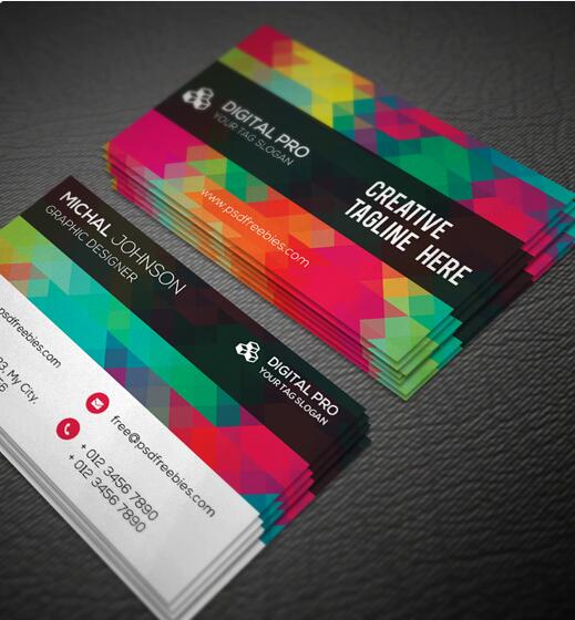 Multicolor Business Card PSD Template