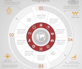 Option infographic round design vector