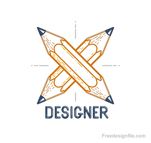 Pencil logo creative design vectors 01