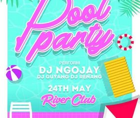Pool Party Flyer PSD Template