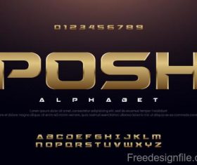 Posh alphabet design vector