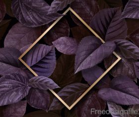 Purple minty leaf background vector