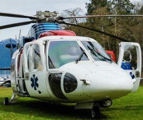 Rescue helicopter Stock Photo