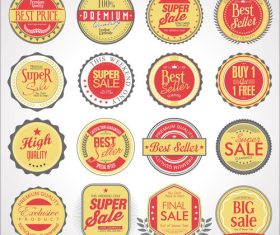 Retro vintage badges and labels collection vector