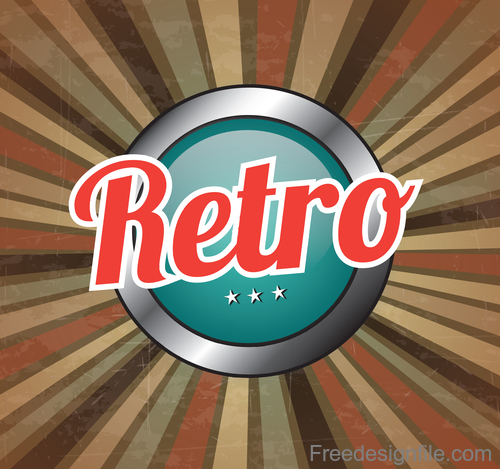 Retro with vintage background vector design 03