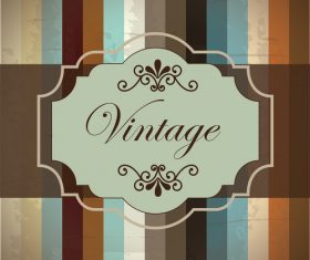 Retro with vintage background vector design 04