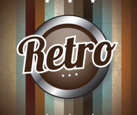 Retro with vintage background vector design 05
