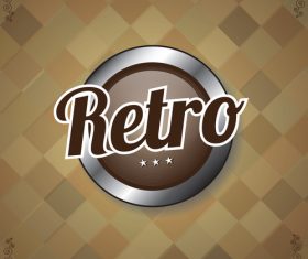 Retro with vintage background vector design 06