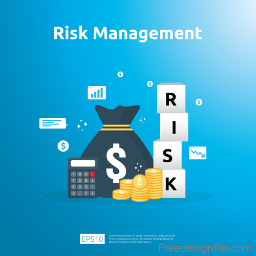Risk management business template vector 03