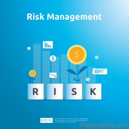 Risk management business template vector 04