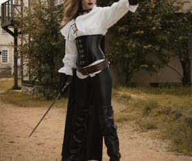 Role player Female pirate Stock Photo