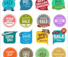 Sale badge and sticker design vector set