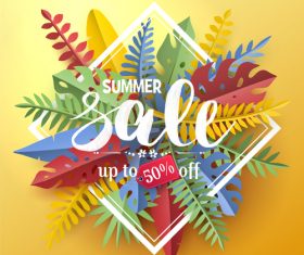 Sumer sale orange background vector