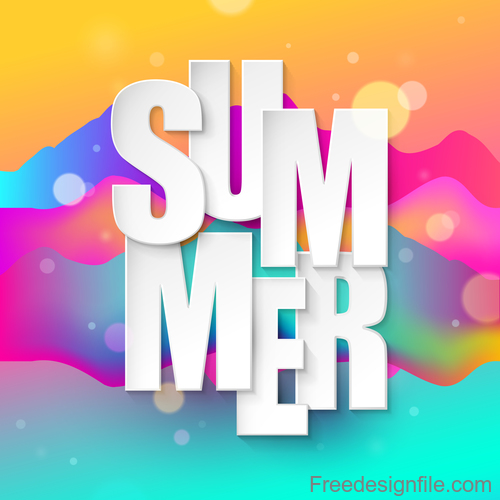 Summer abstract background design vector 01